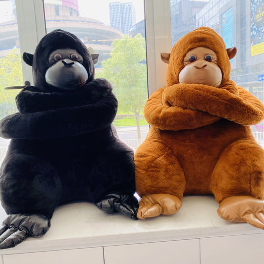 Simulation Orangutan Plush Doll Naughty Monkey Plush Toy Birthday Gift Decoration