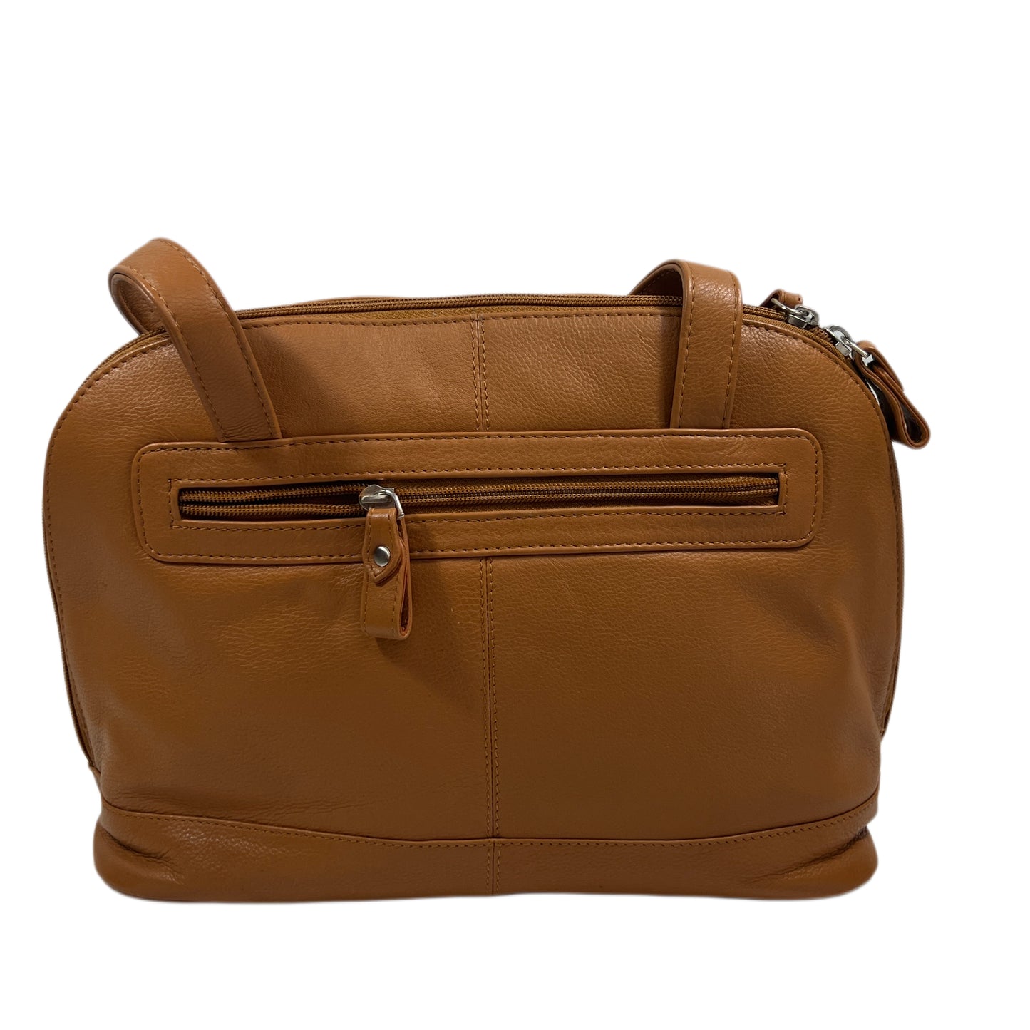 felli Tan/Cognac Leather Domed Shoulder Bag